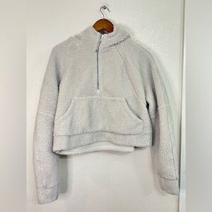 Lululemon Scuba Fleece Half Zip Hoodie White Opal XS/S Cozecore Athleisure